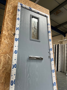CD251 - Light Grey on Light Grey "Radcliffe" Composite Door 885mm X 2100mm - UPVC Warehouse